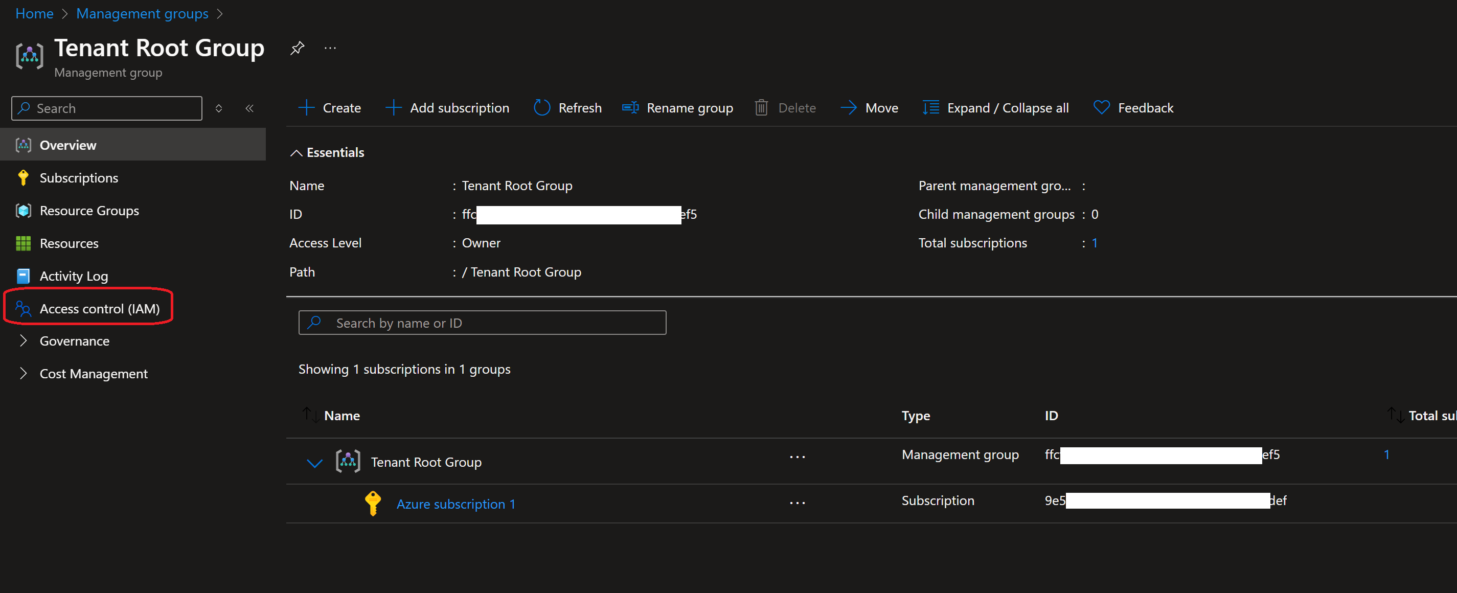 Access Control (IAM)